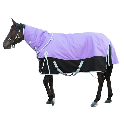 GANGXUN Premium 1600D wasserdichte Pferdedecke mit abnehmbarem Hals, für den Winter, mittelschwer, 400 g warme Baumwollfüllung, Premium-Pferdedecke mit abnehmbarem Halsbezug GANGXUN Premium 1600D wasserdichte Pferdedecke mit abnehmbarem Hals, für den Winter, mittelschwer, 400 g warme Baumwollfüllung, Premium-Pferdedecke mit abnehmbarem Halsbezug von GANGXUN