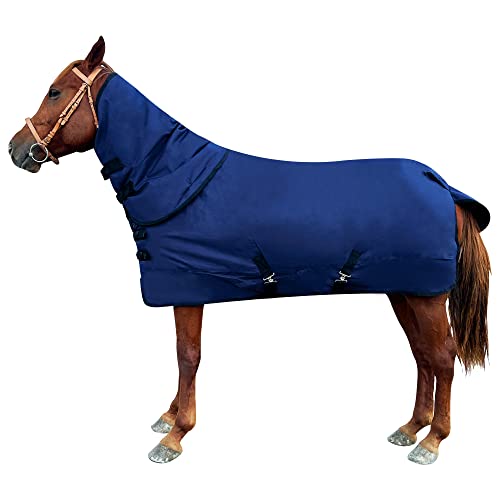 Premium 1600D Winter-Pferdedecke, wasserdicht, mittelschwer, 400 g warme Baumwollfüllung, Blau, 198 cm Premium 1600D Winter-Pferdedecke, wasserdicht, mittelschwer, 400 g warme Baumwollfüllung, Blau, 198 cm von GANGXUN