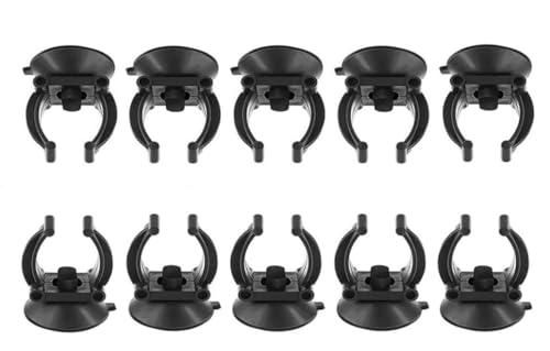 GANPUB 10 schwarze Saugnäpfe für Aquarien, Gummi-Clip, Glashalter, Haustierbedarf, kostengünstig, modisch, in praktischen Aquariumpumpen und Filtern (18–22 mm) von GANPUB