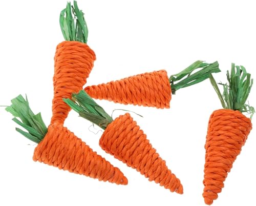 Kaninchen-Kauspielzeug, natürlich für Gras, Karotte, Kleintiere, zum Schleifen von Spielen, Spielzeug für Kaninchen, Hamster, Meerschweinchen, Leckerli für Kaninchen, Kleintierspielzeug, 5 Stück Kaninchen-Kauspielzeug, natürlich für Gras, Karotte, Kleintiere, zum Schleifen von Spielen, Spielzeug für Kaninchen, Hamster, Meerschweinchen, Leckerli für Kaninchen, Kleintierspielzeug, 5 Stück von GANPUB