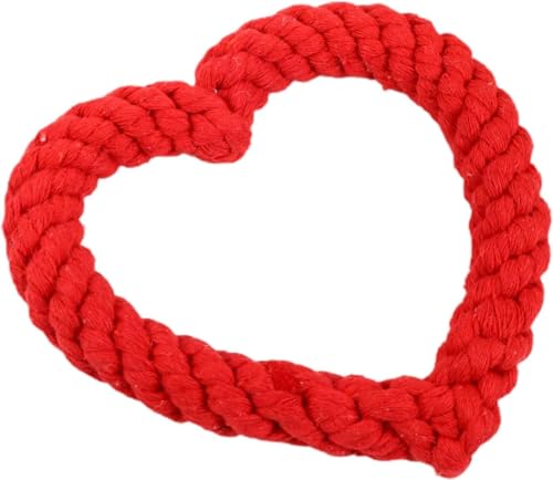Rotes Kauspielzeug für Hunde, kreatives herzförmiges Haustier-Kauspielzeug, Welpen-Kauspielzeug, Baumwollseile, Kauspielzeug, bissfest, lustiges Training, Zahnspielzeug, Spielzeug für Hund und Katze Rotes Kauspielzeug für Hunde, kreatives herzförmiges Haustier-Kauspielzeug, Welpen-Kauspielzeug, Baumwollseile, Kauspielzeug, bissfest, lustiges Training, Zahnspielzeug, Spielzeug für Hund und Katze von GANPUB