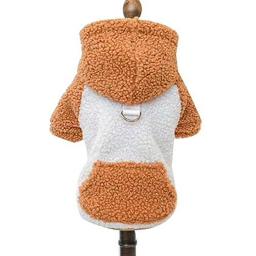 GANYKQ Haustierkleidung, warme Fleece-Sweatshirts, gebürstete Sweatshirts, Hundekleidung, Haustierzubehör, Haustierzubehör, kleiner Hunde-Kapuzenpullover GANYKQ Haustierkleidung, warme Fleece-Sweatshirts, gebürstete Sweatshirts, Hundekleidung, Haustierzubehör, Haustierzubehör, kleiner Hunde-Kapuzenpullover von GANYKQ