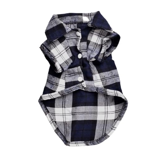 GANYKQ Jumpsuit für Hunde, Gittermuster, Frühling, Outdoor, Revers, Hals, dünn, klein, hübscher Hundeoverall GANYKQ Jumpsuit für Hunde, Gittermuster, Frühling, Outdoor, Revers, Hals, dünn, klein, hübscher Hundeoverall von GANYKQ