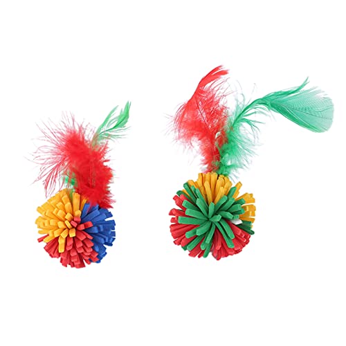 GANYKQ Katzenspielzeug, weich, bunt, EVA-Bälle, 5,1 cm, interaktives Spielen, leise Bälle für Indoor-Kätzchen, Jagd und Übung GANYKQ Katzenspielzeug, weich, bunt, EVA-Bälle, 5,1 cm, interaktives Spielen, leise Bälle für Indoor-Kätzchen, Jagd und Übung von GANYKQ