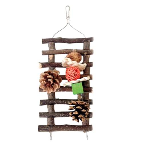 GANYKQ Kleintier Leiter Spielzeug für Vogel Papageien Kauspielzeug Tannenzapfen Rattan Cluster zum Kauen Zähne Schleifen GANYKQ Kleintier Leiter Spielzeug für Vogel Papageien Kauspielzeug Tannenzapfen Rattan Cluster zum Kauen Zähne Schleifen von GANYKQ