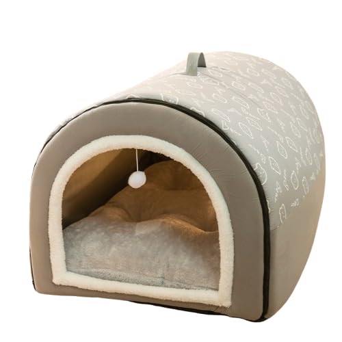 GAOCUNBING 2024 Hundebett, große Haustierhöhle, 2-in-1-Hundehütte, Katzen-Iglu, Haustier-Komfortmatte, gemütlicher Schlafsack für Hunde, warmes Welpennest für den Winter, mit abnehmbarem Kissen, Grau, GAOCUNBING 2024 Hundebett, große Haustierhöhle, 2-in-1-Hundehütte, Katzen-Iglu, Haustier-Komfortmatte, gemütlicher Schlafsack für Hunde, warmes Welpennest für den Winter, mit abnehmbarem Kissen, Grau, von GAOCUNBING