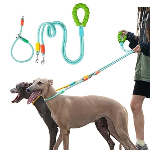 Zugseil für Hunde, 1,8 m, Doppelschnalle mit Halsband, bequem, nicht eng um den Hals, geflochtenes Seil, Traktion für mittelgroße und große Hunde, Grün Zugseil für Hunde, 1,8 m, Doppelschnalle mit Halsband, bequem, nicht eng um den Hals, geflochtenes Seil, Traktion für mittelgroße und große Hunde, Grün von GAOCUNBING