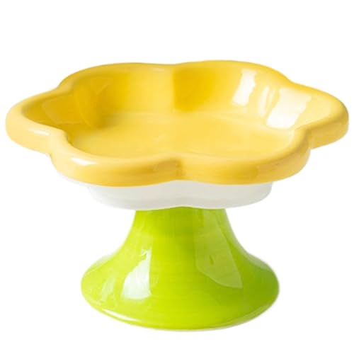 Erhöhte Keramikkatzen Gericht Mit Antislip Basis Für Katzen Halskomfort Und Haus Decors Blumenform Katzen Feeder Schale Erhöhte Keramikkatzen Gericht Mit Antislip Basis Für Katzen Halskomfort Und Haus Decors Blumenform Katzen Feeder Schale von GAOFESA