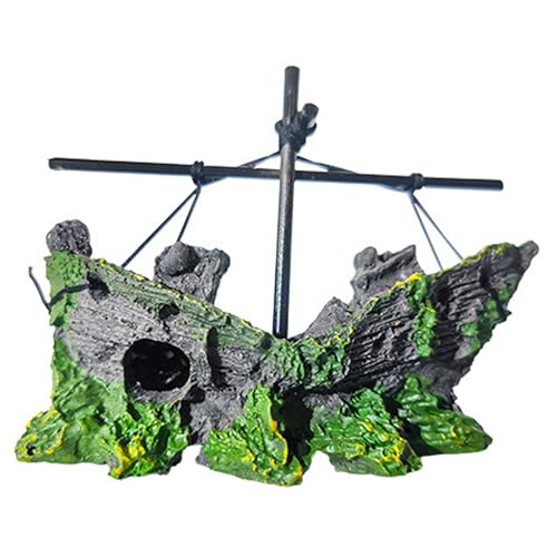 GAOFESA Aquarien, Kunstharz, zerbrochenes Schiff, Aquarien, Ornament, Garnelen, Fischversteck, Haus, Landschaft, Schiffswrack, Aquarien, Unterwasserdekoration GAOFESA Aquarien, Kunstharz, zerbrochenes Schiff, Aquarien, Ornament, Garnelen, Fischversteck, Haus, Landschaft, Schiffswrack, Aquarien, Unterwasserdekoration von GAOFESA