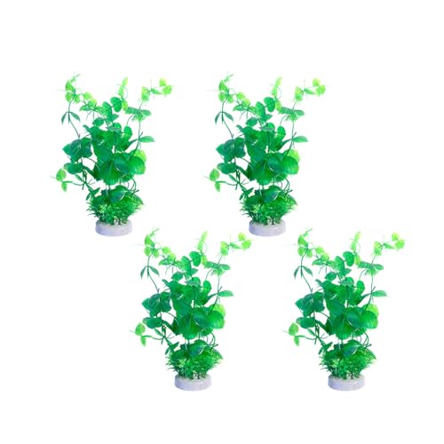GAOFESA Realistische Pflanze, Aquarium, Dekoration, künstliche Grünpflanze mit Sockel, für Zuhause, Aquarien, Landschaftsbau, Zubehör, 4 Stück GAOFESA Realistische Pflanze, Aquarium, Dekoration, künstliche Grünpflanze mit Sockel, für Zuhause, Aquarien, Landschaftsbau, Zubehör, 4 Stück von GAOFESA