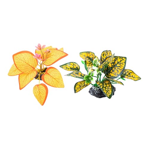 GAOFESA Zarte Aquarien Landschaft Kunstpflanze Gras Terrarium Landschaft Garnelen Gras Statue Aquarien Lebensraum Dekorationen Wasserpflanze Dekoration von GAOFESA