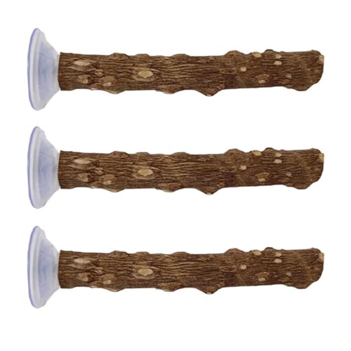 Papageien-Wand-Badständer mit Saugnapf, Stangen, interaktionsspielzeug für interaktives Spielen, interaktives Vogel-Spielständer, 3 Stück Papageien-Wand-Badständer mit Saugnapf, Stangen, interaktionsspielzeug für interaktives Spielen, interaktives Vogel-Spielständer, 3 Stück von GAOFESA