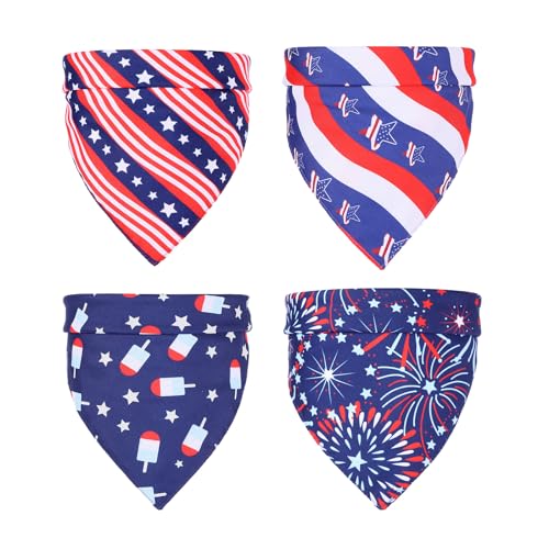 Patriotisches Haustier-Halstuch, dreieckiges Halstuch für Haustiere, 4. Juli, festliches Tragen, Haustier-Bandana für Hunde Patriotisches Haustier-Halstuch, dreieckiges Halstuch für Haustiere, 4. Juli, festliches Tragen, Haustier-Bandana für Hunde von GAOFESA