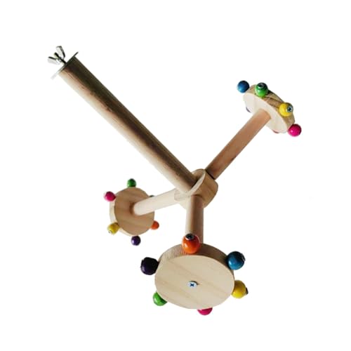 Buntes Holzvogel Barsch Mit Rotierenden Designs Hängenden Windmühlenspielzeugpapagei von GAOINTELL
