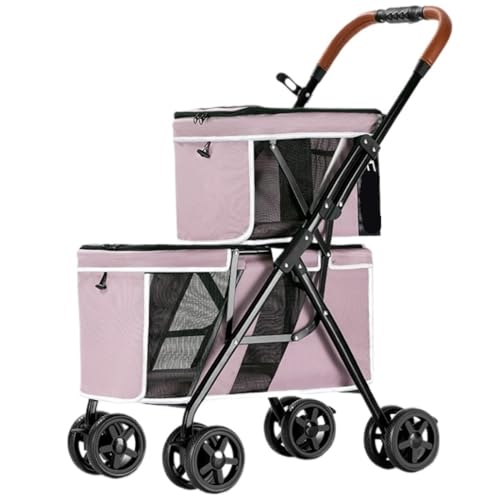 Hundewagen Hunde Kinderwagen Doppelter Hunde-Kinderwagen, Faltbarer Haustier-Kinderwagen Für 2 Kleine Mittelgroße Hunde Und Katzen Auf Rädern, Katzen-Kinderwagen Für Reisen Hundebuggy Hunderollstuhl(A Hundewagen Hunde Kinderwagen Doppelter Hunde-Kinderwagen, Faltbarer Haustier-Kinderwagen Für 2 Kleine Mittelgroße Hunde Und Katzen Auf Rädern, Katzen-Kinderwagen Für Reisen Hundebuggy Hunderollstuhl(A von GAOJUNAN