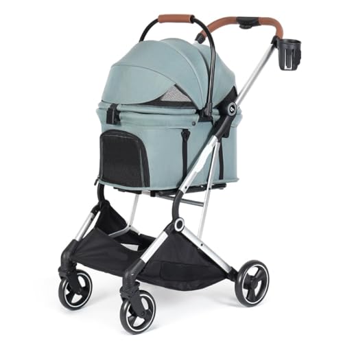 Hundewagen Hunde Kinderwagen Hunde-/Katzen-Haustier-Kinderwagen, Schnell Zusammenklappbarer Hunde-Kinderwagen Für Kleine, Mittelgroße Haustier-Ausrüstungs-Kinderwagen, 44 Lbs Tragfähigkeit Hundebuggy von GAOJUNAN