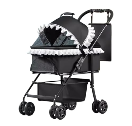 Hundewagen Hunde Kinderwagen Princess Lace Hunde- Und Katzen-Kinderwagen, Abnehmbarer Hundewagen, Faltbarer Tragbarer Haustier-Kinderwagen Für Kleine, Mittelgroße Hunde Und Katzen Hundebuggy Hunderoll Hundewagen Hunde Kinderwagen Princess Lace Hunde- Und Katzen-Kinderwagen, Abnehmbarer Hundewagen, Faltbarer Tragbarer Haustier-Kinderwagen Für Kleine, Mittelgroße Hunde Und Katzen Hundebuggy Hunderoll von GAOJUNAN