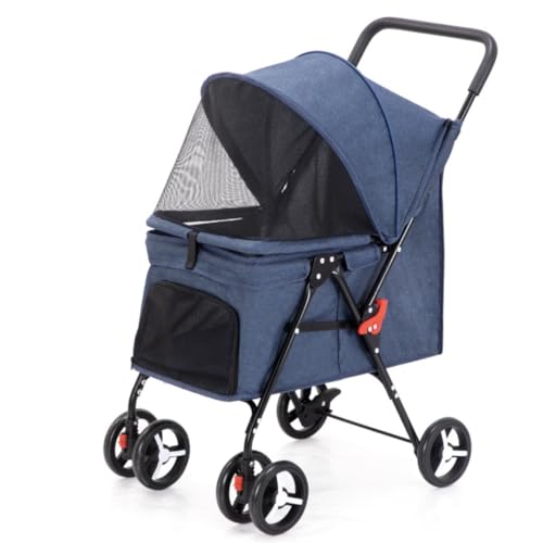 Hundewagen Hunde Kinderwagen Reise-Haustier-Kinderwagen, Zusammenklappbarer Hunde-Kinderwagen, Katzen-Kinderwagen, Faltbarer Welpen-Kinderwagen Für Kleine Mittelgroße Hunde Und Katzen Hundebuggy Hunde Hundewagen Hunde Kinderwagen Reise-Haustier-Kinderwagen, Zusammenklappbarer Hunde-Kinderwagen, Katzen-Kinderwagen, Faltbarer Welpen-Kinderwagen Für Kleine Mittelgroße Hunde Und Katzen Hundebuggy Hunde von GAOJUNAN