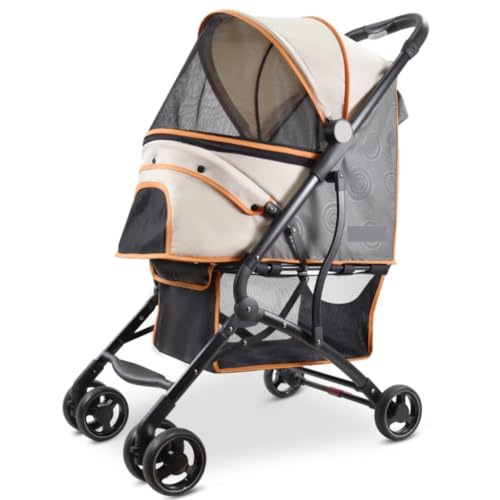 Hundewagen Hunde Kinderwagen Tragbarer, Faltbarer Reise-Haustier-Kinderwagen, 1-Hand-Schnellfalt-Haustier-Kinderwagen Mit Aluminiumrahmen Für Kleine, Mittelgroße Hunde Und Katzen Hundebuggy Hunderolls Hundewagen Hunde Kinderwagen Tragbarer, Faltbarer Reise-Haustier-Kinderwagen, 1-Hand-Schnellfalt-Haustier-Kinderwagen Mit Aluminiumrahmen Für Kleine, Mittelgroße Hunde Und Katzen Hundebuggy Hunderolls von GAOJUNAN
