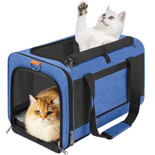 GAPZER Haustier-Tragetasche für große Katzen, 9 kg, Top-Load/weiche Seiten, für kleine Hunde, faltbare Tragetasche für mittelgroße Katzen, Welpen, stabile Transport-Tragetasche, lange Reisen, GAPZER Haustier-Tragetasche für große Katzen, 9 kg, Top-Load/weiche Seiten, für kleine Hunde, faltbare Tragetasche für mittelgroße Katzen, Welpen, stabile Transport-Tragetasche, lange Reisen, von GAPZER