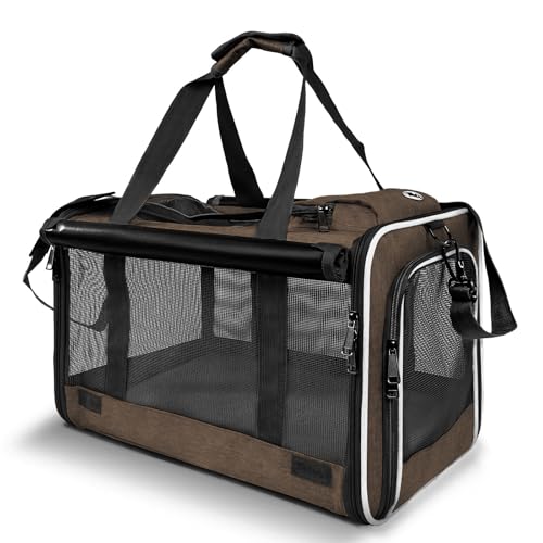 GAPZER Haustier-Tragetasche für große Katzen, weiche Seiten, Reisetasche für mittelgroße Katzen bis zu 9 kg, waschbar, für kleine Hunde, Welpen, 4,5 kg, mit Sichtschutzvorhängen für Zuhause, Outdoor GAPZER Haustier-Tragetasche für große Katzen, weiche Seiten, Reisetasche für mittelgroße Katzen bis zu 9 kg, waschbar, für kleine Hunde, Welpen, 4,5 kg, mit Sichtschutzvorhängen für Zuhause, Outdoor von GAPZER