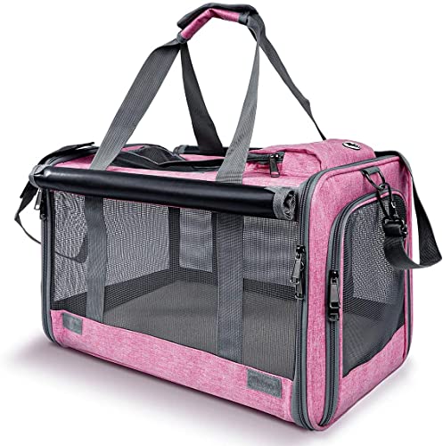GAPZER Haustier-Tragetasche für große und mittelgroße Katzen und Hunde, weiche Seiten, Sichtschutz, Reisetasche von GAPZER