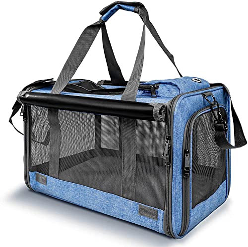 GAPZER Haustier-Transporttasche für Haustiere, mit weichen Seiten, für große, mittelgroße Katzen und Welpen, für Haustiere, Privatsphäre und Reisen von GAPZER