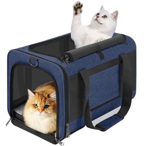 GAPZER Hundetragetasche, weich, Katzenkisten, große Katze, 20 bis 11,3 kg, weiche Haustier-Auto-Reisetasche, 6,8 kg, Welpen/oben offen, Transporthütte, Marineblau GAPZER Hundetragetasche, weich, Katzenkisten, große Katze, 20 bis 11,3 kg, weiche Haustier-Auto-Reisetasche, 6,8 kg, Welpen/oben offen, Transporthütte, Marineblau von GAPZER