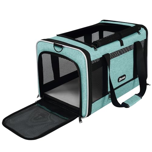 GAPZER Katzentragetasche, 45,7 x 27,9 x 27,9 cm, TSA-genehmigt, belüftet, oben, offen, weiche Seiten, Haustier-Luft-Reisetasche, Kleintier-Grundbox, Shih Tzu Hundehütte, Tragetasche, 4 Netzseiten von GAPZER