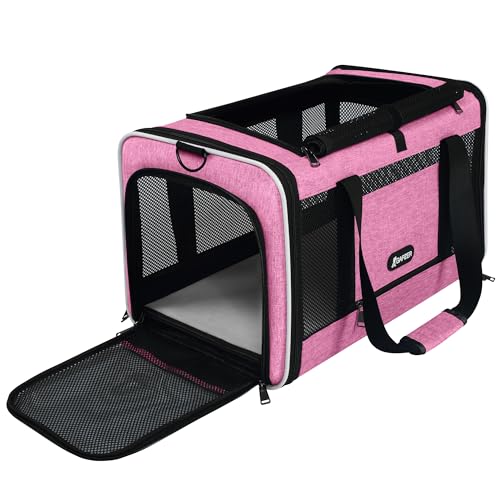 GAPZER Katzentragetasche, 45,7 x 28,9 x 28,9 cm, Delta-Flugzeug-zugelassen, leicht zu laden, weiches Haustierflugzeug, Reisetasche, 6,8 kg, Teetassen-Hundebox, 5,4 kg, Yorkie-Zwinger, Tragetasche von GAPZER
