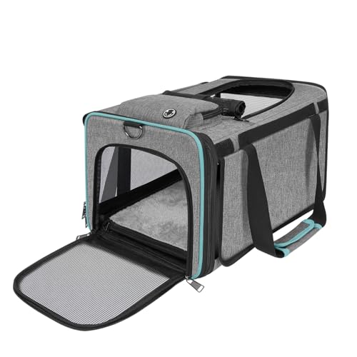 GAPZER Katzentragetasche, amerikanisch, vereint, Delta-Fluggesellschafts-zugelassen/weiche Seiten, Haustier-Reisetasche für mittelgroße Katzen, 15 kg, kleine Hunde, Reisebox unter 6,8 kg, GAPZER Katzentragetasche, amerikanisch, vereint, Delta-Fluggesellschafts-zugelassen/weiche Seiten, Haustier-Reisetasche für mittelgroße Katzen, 15 kg, kleine Hunde, Reisebox unter 6,8 kg, von GAPZER