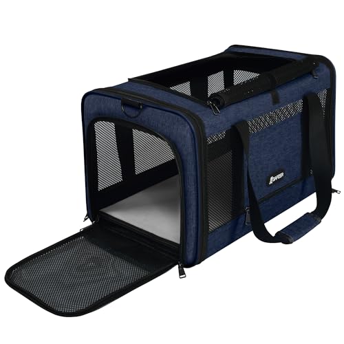 GAPZER Transporttasche für Katzen, 45,7 x 28,9 x 28,9 cm, von United Airline genehmigt, Toplader, robuste Softshell-Haustier-Fliegertasche, 8,2 kg, kleine Hunde, Chihuahua, 2,3–4,5 kg, Kitty von GAPZER