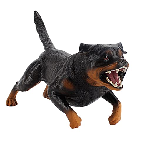 GARIOUANS 1 Stück Rottweiler Modell Realistisches Simulation Hundespielzeug für Dekoration für Zuhause Büro und Auto für Hundeliebhaber und Partybedarf von GARIOUANS