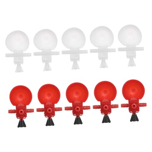 GARIOUANS 10 Stück Automatische Hühnertränke Teiliges Langlebige Geflügel Wassertränke mit Praktischem Schalen Design Installieren Geeignet für Geflügelhaltung und Hühnerfarmen von GARIOUANS