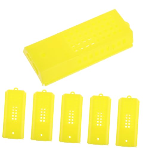 GARIOUANS 10 Stück Teiliges Kunststoff Bienenkönigin Aufzuchtkäfig Sicherer Bienenzucht Käfig für Imker Praktisches Bienenwerkzeug zur Sicheren Königinnenhaltung und Zucht im Bienenvolk von GARIOUANS