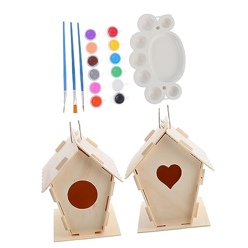 GARIOUANS 10 Stück Teiliges Vogelhaus mit Malwerkzeugen und Schnur DIY Bastelset für Gestalten von Gartenvogelhäusern Kreativität und Fantasie GARIOUANS 10 Stück Teiliges Vogelhaus mit Malwerkzeugen und Schnur DIY Bastelset für Gestalten von Gartenvogelhäusern Kreativität und Fantasie von GARIOUANS