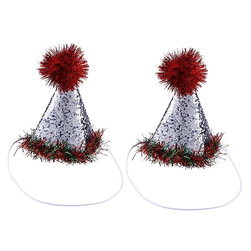 GARIOUANS 2 Stück Weihnachtsmützen für Haustiere Niedliche Weihnachtsaccessoires für Katzen für Festlichkeiten Partys und Fotoshootings Bequem von GARIOUANS
