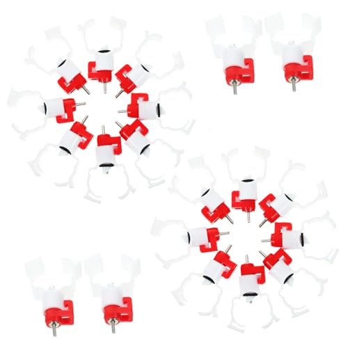 GARIOUANS 20 Stück Teiliges Geflügel Tränknippel aus Langlebigem Material Verschleißfest Kippsicher Praktischer Wasserspender für Hühner Wachteln und Junggeflügel zur Einfachen Tränkanlage GARIOUANS 20 Stück Teiliges Geflügel Tränknippel aus Langlebigem Material Verschleißfest Kippsicher Praktischer Wasserspender für Hühner Wachteln und Junggeflügel zur Einfachen Tränkanlage von GARIOUANS
