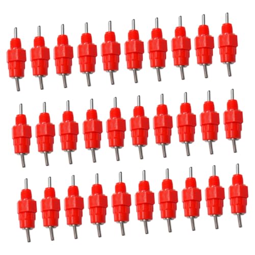 GARIOUANS 30 Stück Automatische Geflügel wassertränke Edelstahl nippeltränken Langlebig Sonnengeschützt Einfache Installation Geeignet für Hühner Küken Enten Gänse Quails Farmversorgung von GARIOUANS