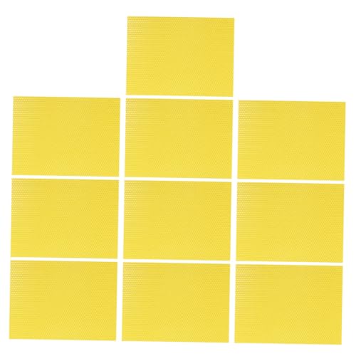 GARIOUANS 30 Stück Teiliges Bienenwachs Wabenbauplatte Beehive Foundation Sheet mit Glatter Oberfläche Langlebig Bienenzucht Zubehör für Natürliche Honigwabe Bienenhaus Nestbau von GARIOUANS