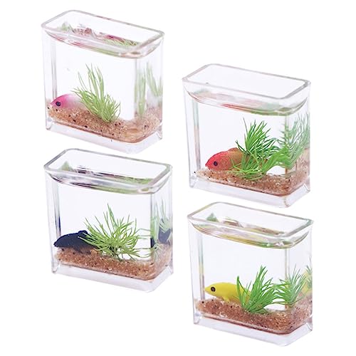 GARIOUANS 4 Stück Aquarium Deko Fischbecken für Puppenhäuser Resin Tanks Tischdeko und Miniaturzubehör für Wohnräume GARIOUANS 4 Stück Aquarium Deko Fischbecken für Puppenhäuser Resin Tanks Tischdeko und Miniaturzubehör für Wohnräume von GARIOUANS