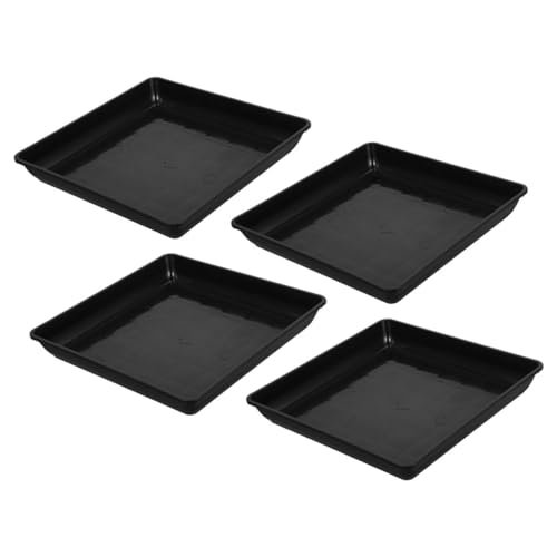 GARIOUANS 4 Stück Pflanzuntersetzer Kunststoff Rechteckige Blumenschalen für Drinnen und Draußen wasserdichte Pflanztopf Trays Heavy Duty für Blumen und Kleine Objekte GARIOUANS 4 Stück Pflanzuntersetzer Kunststoff Rechteckige Blumenschalen für Drinnen und Draußen wasserdichte Pflanztopf Trays Heavy Duty für Blumen und Kleine Objekte von GARIOUANS