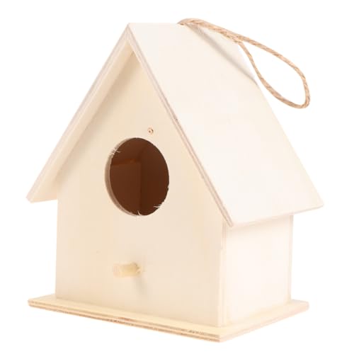 GARIOUANS 6 Stück Teiliges DIY Vogelhaus Bausatz aus Holz Unvollendetes Vogelhäuschen mit Stabilem Stand Dickem Seil zum Aufhängen für Bemalen und Kreativen Dekorieren Vielseitiges Desktop von GARIOUANS