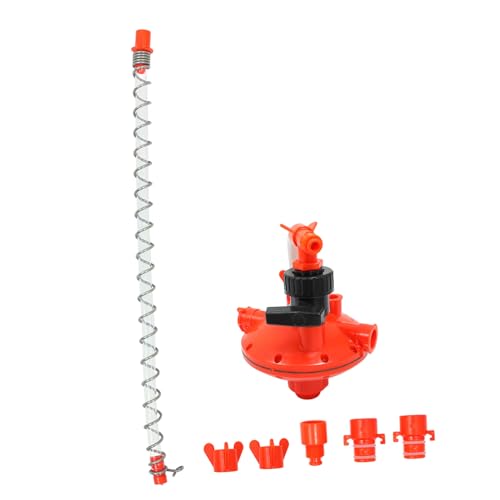 GARIOUANS Automatischer Hühner Wasserspender Druckminderer Leichter Geflügeltränke Regler mit Doppelrohr für Stallwasserleitung Einfache und Stabile Wasserdruckkontrolle von GARIOUANS