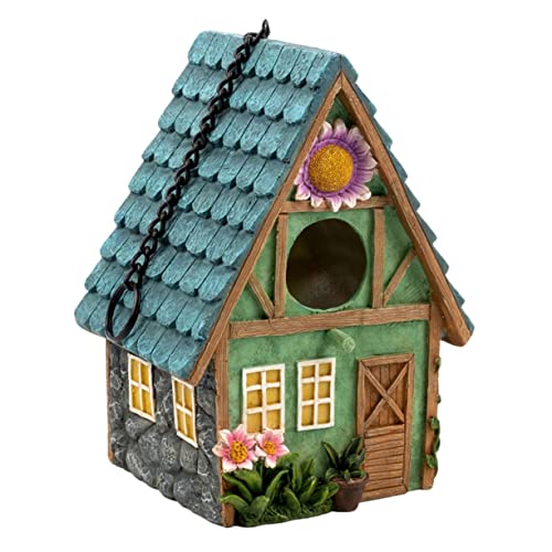GARIOUANS Hängendes Vogelhaus aus Robustem Resin Vogelschutzhaus für Balkon und Garten Wetterfestes Rustikales Vogelnest zur Vogelfütterung und Vogelbeobachtung GARIOUANS Hängendes Vogelhaus aus Robustem Resin Vogelschutzhaus für Balkon und Garten Wetterfestes Rustikales Vogelnest zur Vogelfütterung und Vogelbeobachtung von GARIOUANS