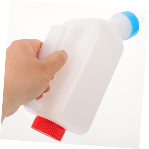 GARIOUANS Haustier Fütterflasche mit Aufhängung für Lämmer Kälber und Ziegen Neugeborene Tieraufzucht Flasche mit Wiederverwendbarem Sauger und Bissfestem Nuckel für Effiziente von GARIOUANS