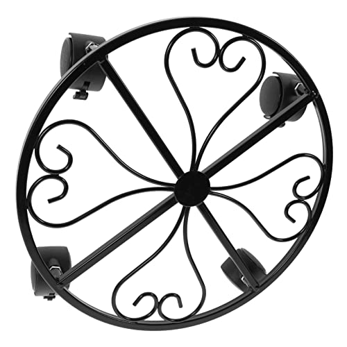 GARIOUANS Pflanzenroller mit Universalrädern Beweglicher Blumentopfständer Eisen Stabiler Blumenuntersetzer für und Außenbereich Geeignet für Balkon und Garten von GARIOUANS