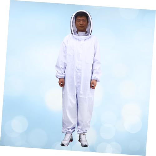 GARIOUANS Professioneller Imkeranzug XXL Weiß Vollkörper Schutzanzug mit Abnehmbarem Schleier Elastische Bündchen an Ärmeln und Beinen Stichfest für Bienen und Wespen Atmungsaktiv und GARIOUANS Professioneller Imkeranzug XXL Weiß Vollkörper Schutzanzug mit Abnehmbarem Schleier Elastische Bündchen an Ärmeln und Beinen Stichfest für Bienen und Wespen Atmungsaktiv und von GARIOUANS