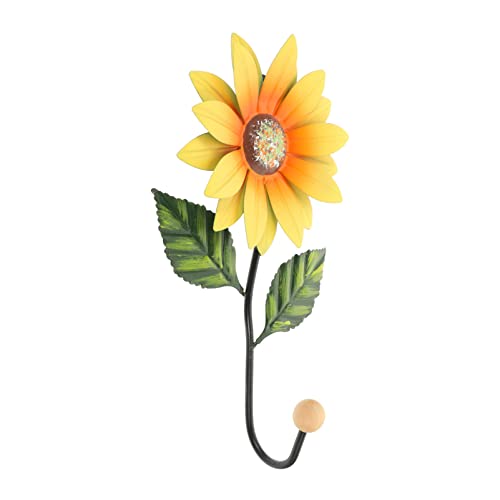 GARIOUANS Wandhaken Eisen mit Sonnenblumen Design Dekorative Aufhängung für Pflanzen und Kunstwerke für Küche Bad und Wohnräume Langlebig und Praktisch von GARIOUANS