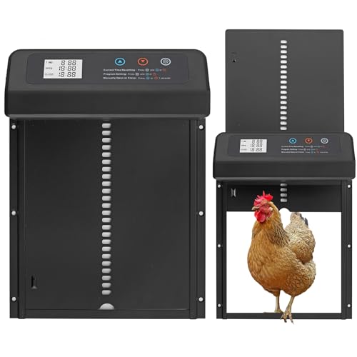GARLLEN Automatische Hühnerklappe, Große Elektrische Hühnerklappe Batterie mit Wasserdicht Großes Display, Timer, Klemmschutzfunktion, Manuelle, Aluminiumlegierung, Intelligenter Einklemmschutz GARLLEN Automatische Hühnerklappe, Große Elektrische Hühnerklappe Batterie mit Wasserdicht Großes Display, Timer, Klemmschutzfunktion, Manuelle, Aluminiumlegierung, Intelligenter Einklemmschutz von GARLLEN